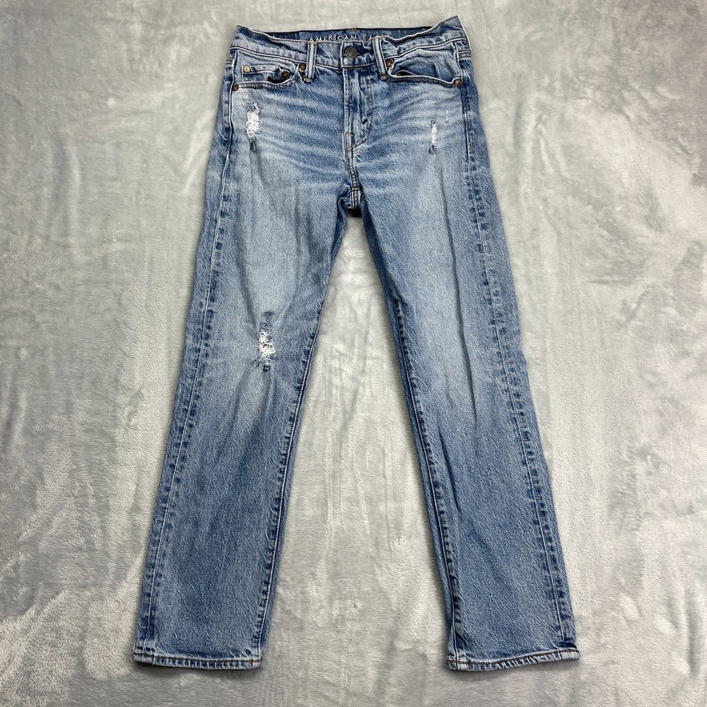 American Eagle Original Jeans Womens 28x30‎ (28x28) Blue Easy Flex Straight Leg